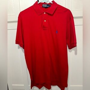 Polo by Ralph Lauren Men's Red Polo Shirt Size Medium